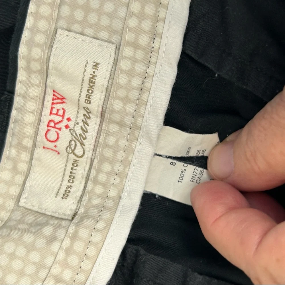 J.‎ Crew Black Chino Broken-in Black Shorts Size 8